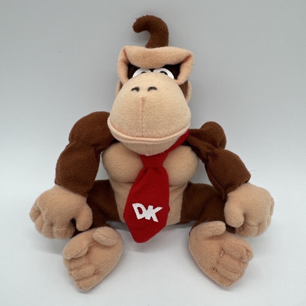 Vintage Nintendo Rare Donkey Kong Plush Bean Bag BDA N64 Collectibles 6"